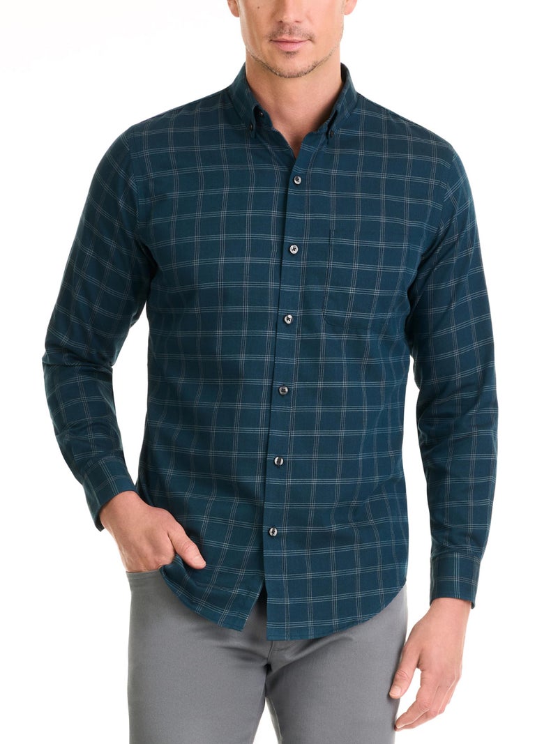 Van Heusen Men's Wrinkle Free Twill Long Sleeve Button Down Shirt Shirt, -turquoise Seabed, Medium - Image 1
